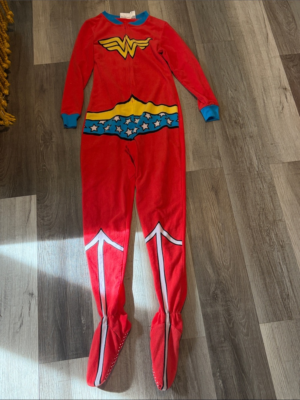 DC Comics Red Wonder Woman-Inspired Girls One-Piece Pajamas